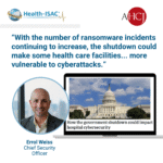 The Potential Effects of a Government Shutdown on Hospital Cybersecurity - Health-ISAC - Tech Digital Minds